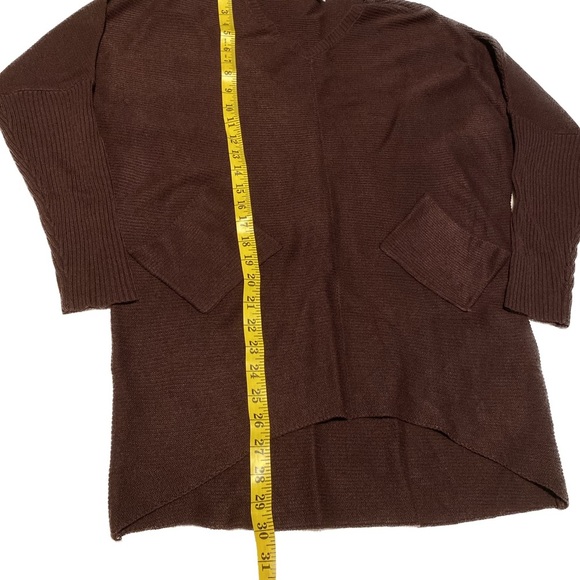 3/$15 Womens Oversized Sweater Maroon Size XS New York & Company Pockets Stretch - Picture 3 of 9